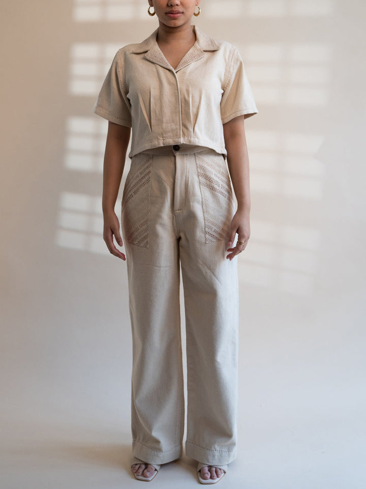 JacketsDawning Denim Cropped Jacket Off WhiteLafaaniFlourish Planet