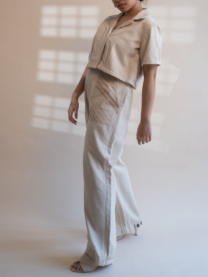 JacketsDawning Denim Cropped Jacket Off WhiteLafaaniFlourish Planet