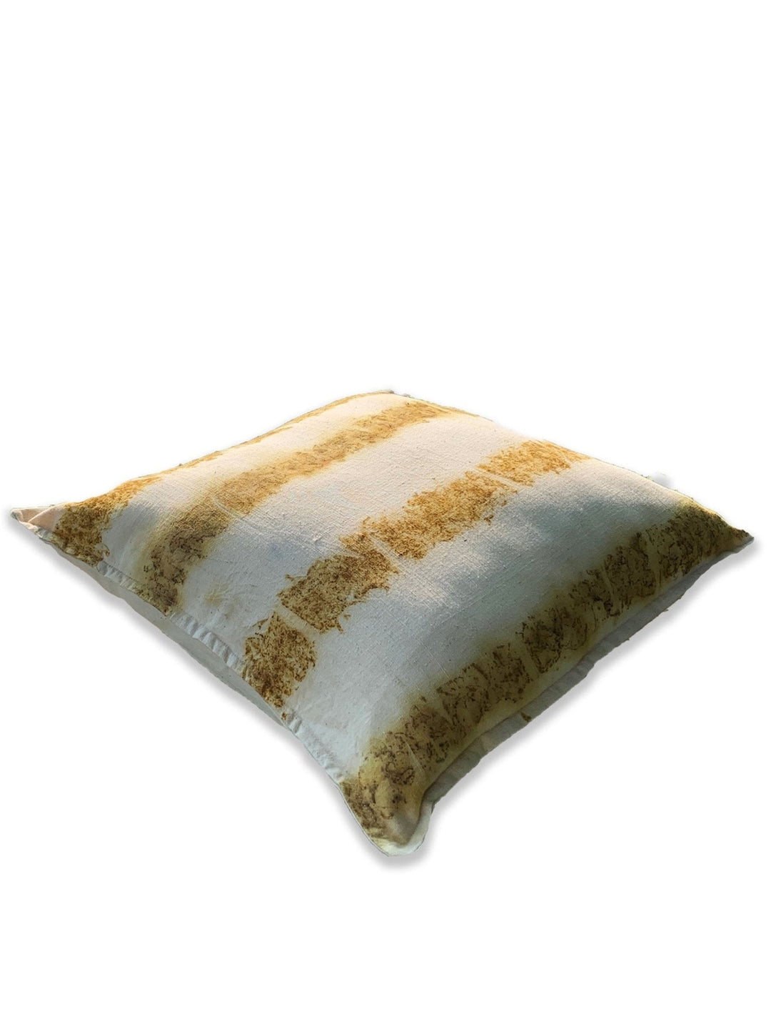 Bed and LivingEcoprinted Handwoven Cushion Cover Mellow WhiteBageeya