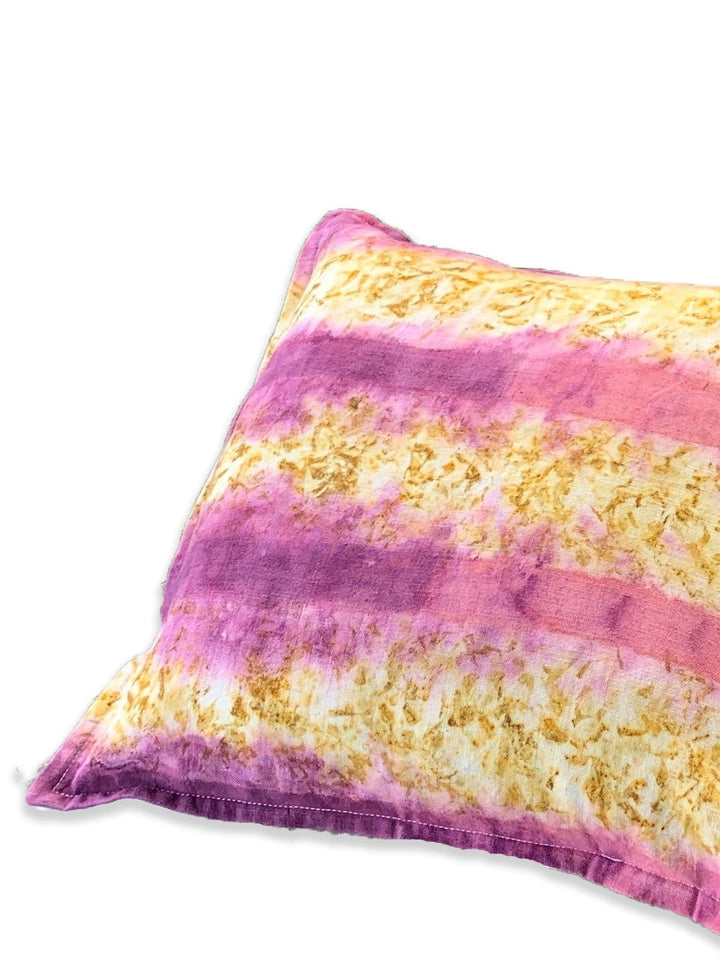 Bed and LivingEcoprinted Handwoven Cushion Cover WhiteBageeya