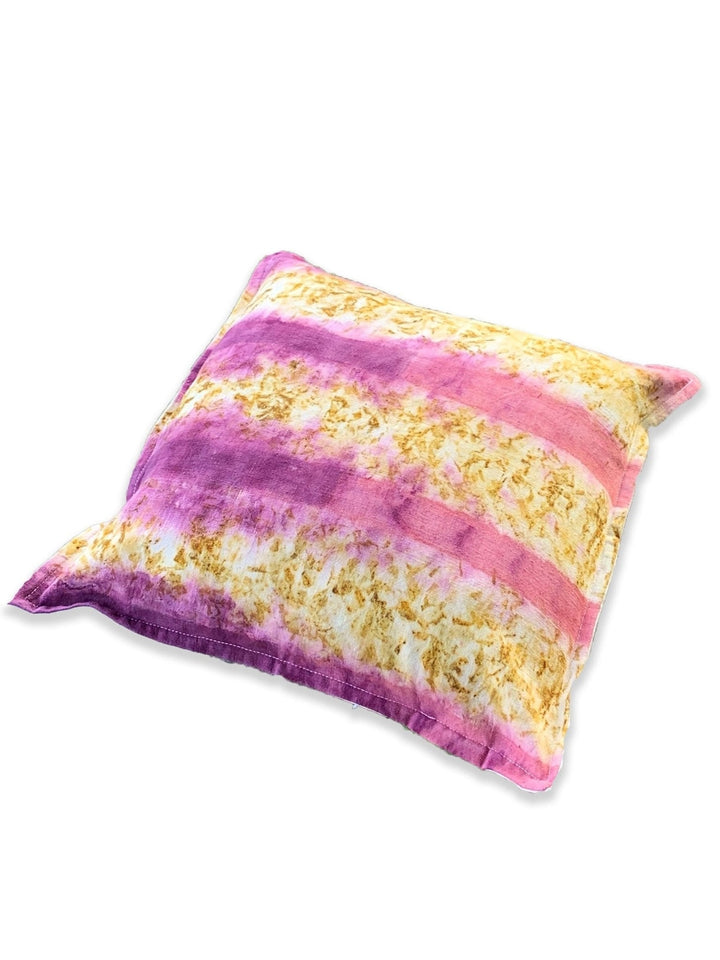 Bed and LivingEcoprinted Handwoven Cushion Cover WhiteBageeya