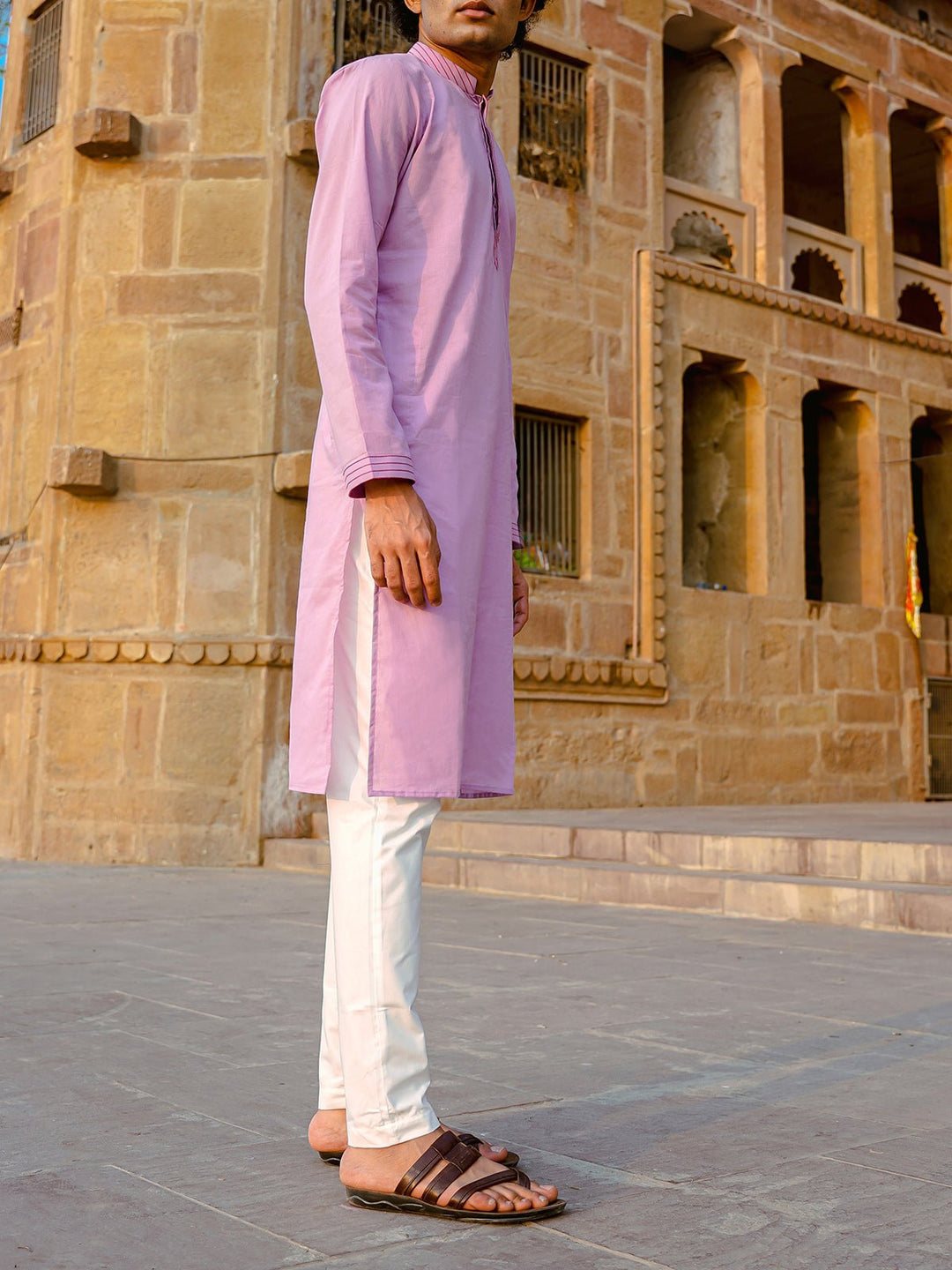 Shirts & T - shirtsEmbroidered Kurta LavenderKalp