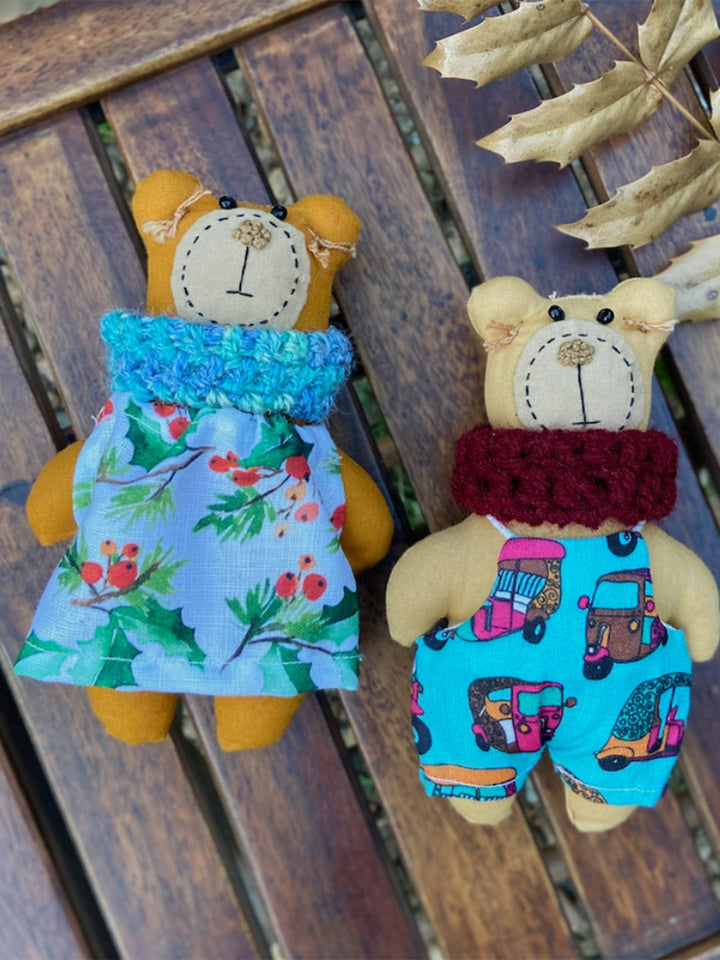 Toys and GamesFabric Dolls, Set of 2 Dolls, BearsThe Good Gift