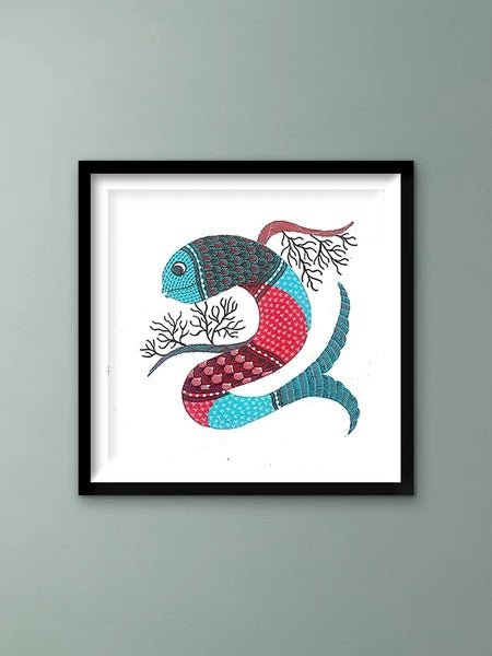 Home DecorFins of Marine World - Gond PaintingKailash PradhanFlourish Planet