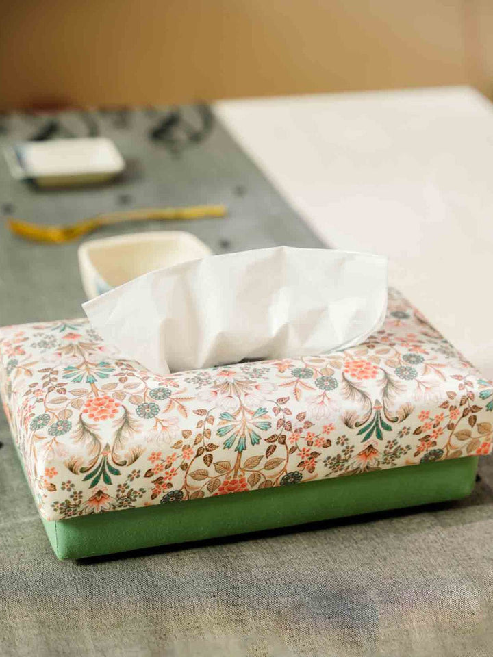 Table and DiningFloral Handmade Tissue BoxHome Yarn