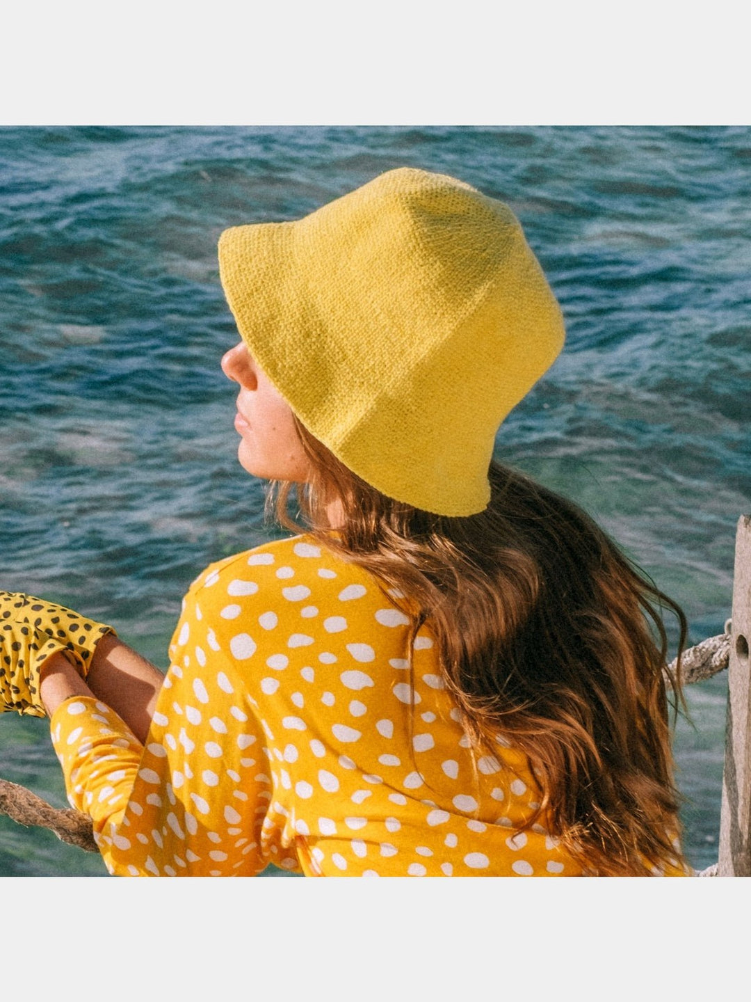 Personal AccessoriesFLORETTE Crochet Bucket Hat In YellowBrunnaCo