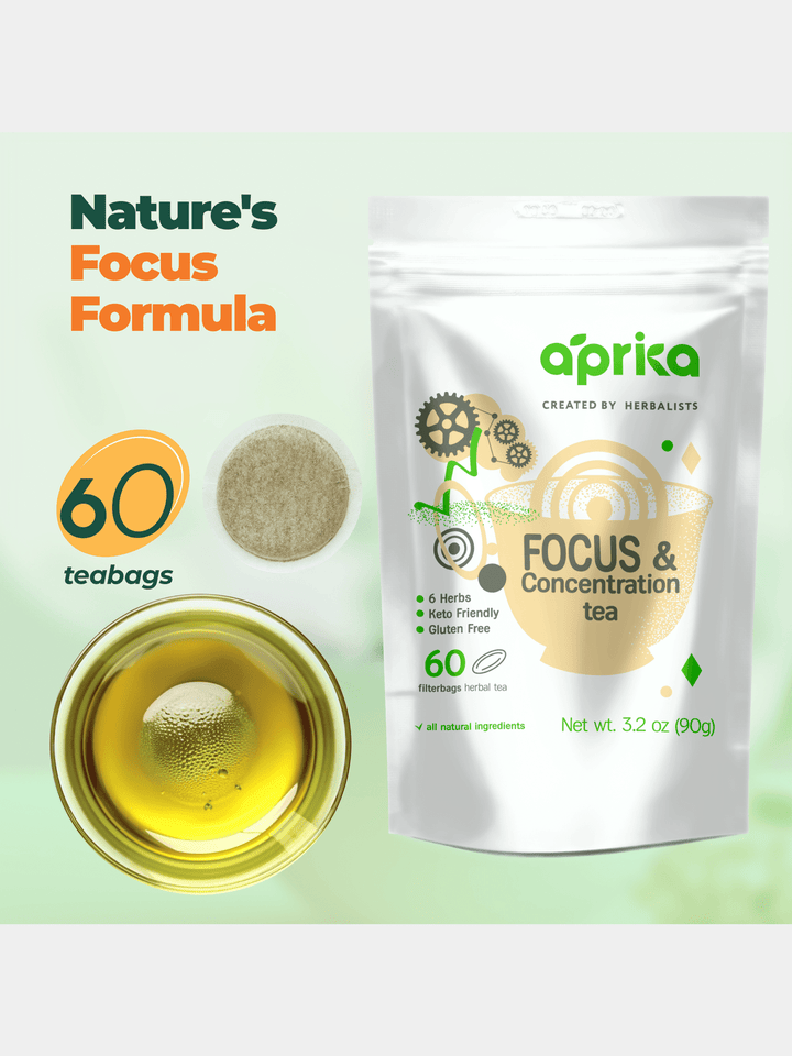 FoodFocus & Concentration Herbal Tea, 60 bagsAprika Life