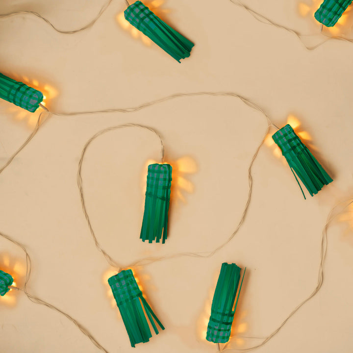 LightingFrill Handcrafted Bamboo String LightGreenkraftFlourish Planet
