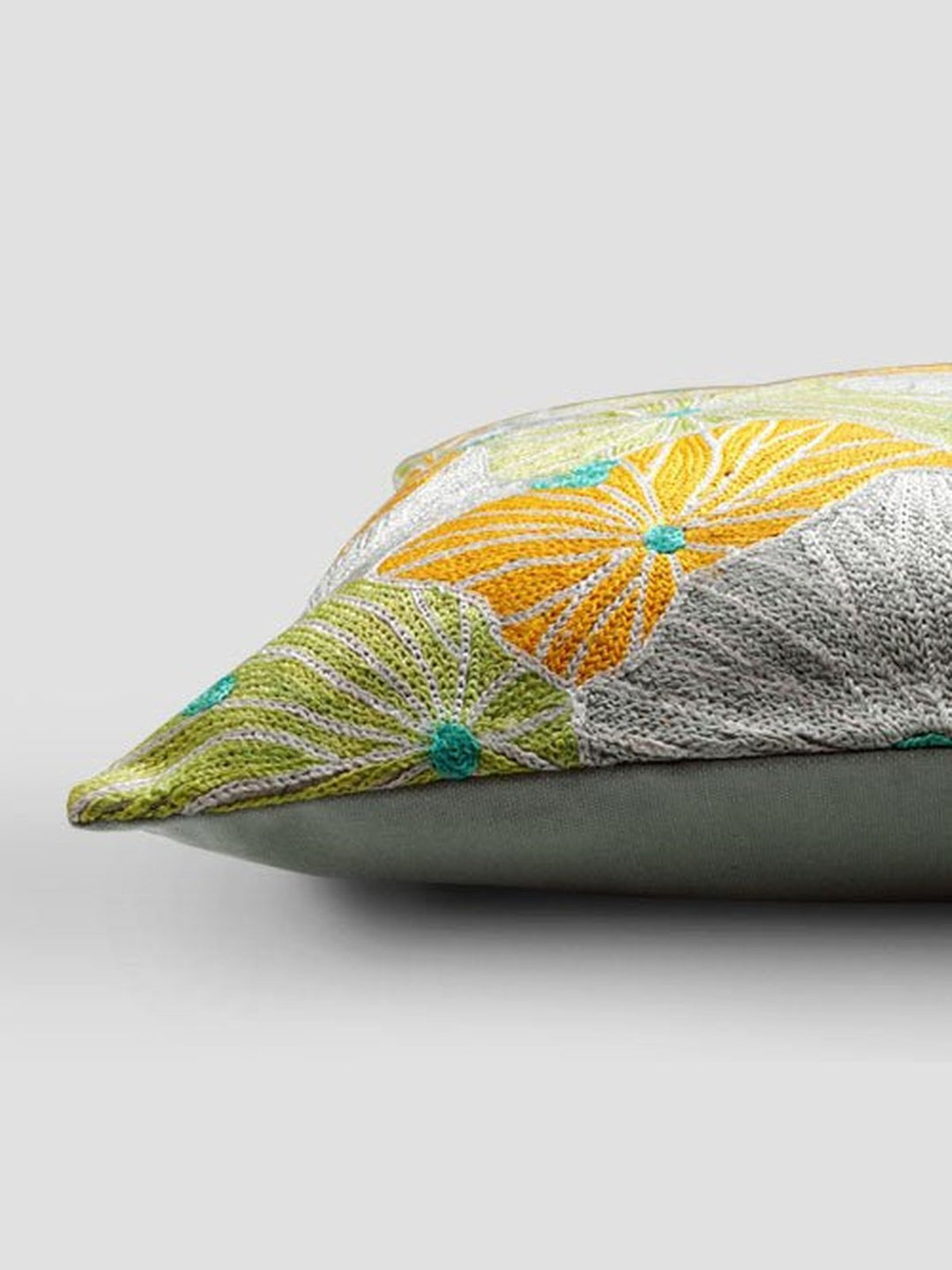 Bed and LivingFronds Chainstitch Embroidered Cushion CoverZaina