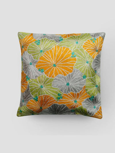 Bed and LivingFronds Chainstitch Embroidered Cushion CoverZaina