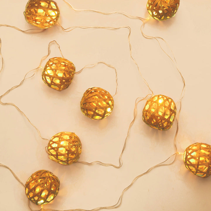 LightingFull Moon Handcrafted Bamboo String LightGreenkraftFlourish Planet