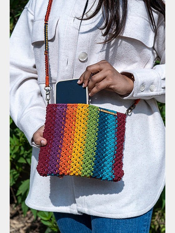 BagsGardenia Striped Hand - Knotted Sling BagOne 'O' Eight KnotsFlourish Planet