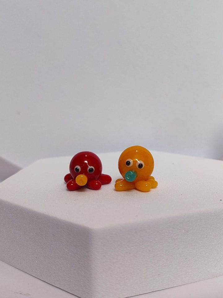 Home DecorGlass Baby Octopus Set of 2 (Miniature Figurines)Six Brothers Glass ArtistFlourish Planet