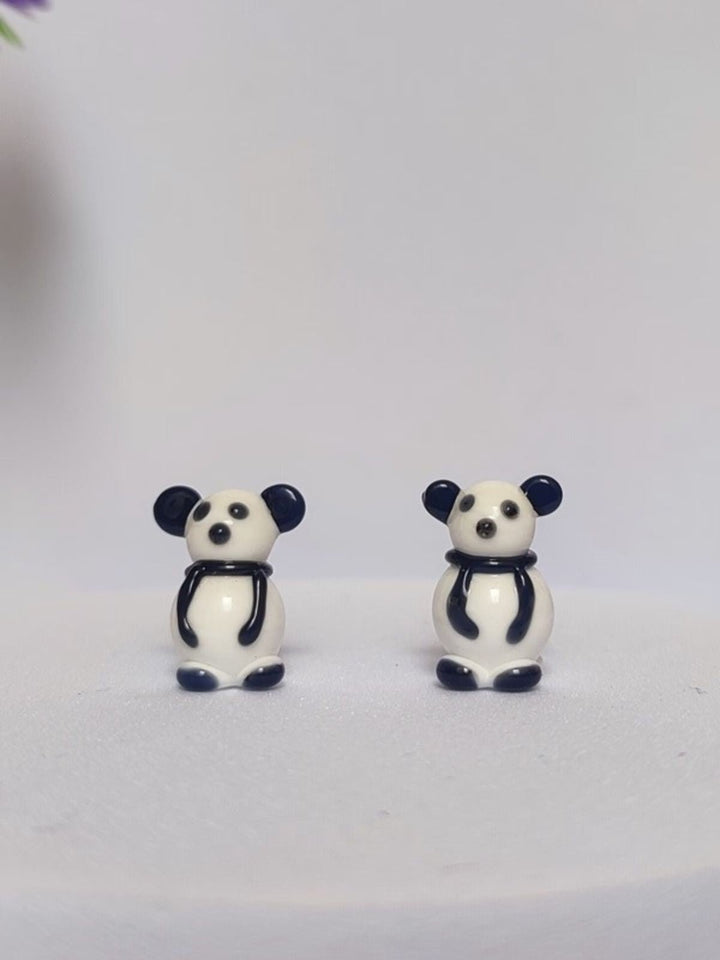 Home DecorGlass Baby Panda - Set of 2 (Miniature Figurines)Six Brothers Glass ArtistFlourish Planet