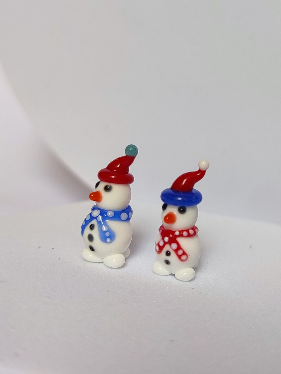 Home DecorGlass Miniature Snowman Set of 2 (Holiday Decor)Six Brothers Glass ArtistFlourish Planet