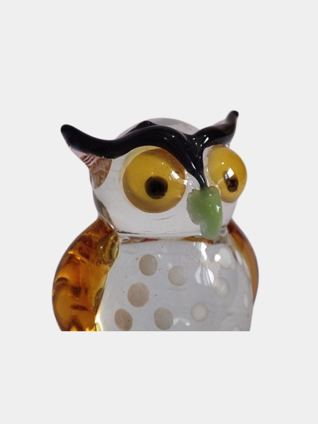 Home DecorGlass Owl - Amber & ClearSix Brothers Glass ArtistFlourish Planet