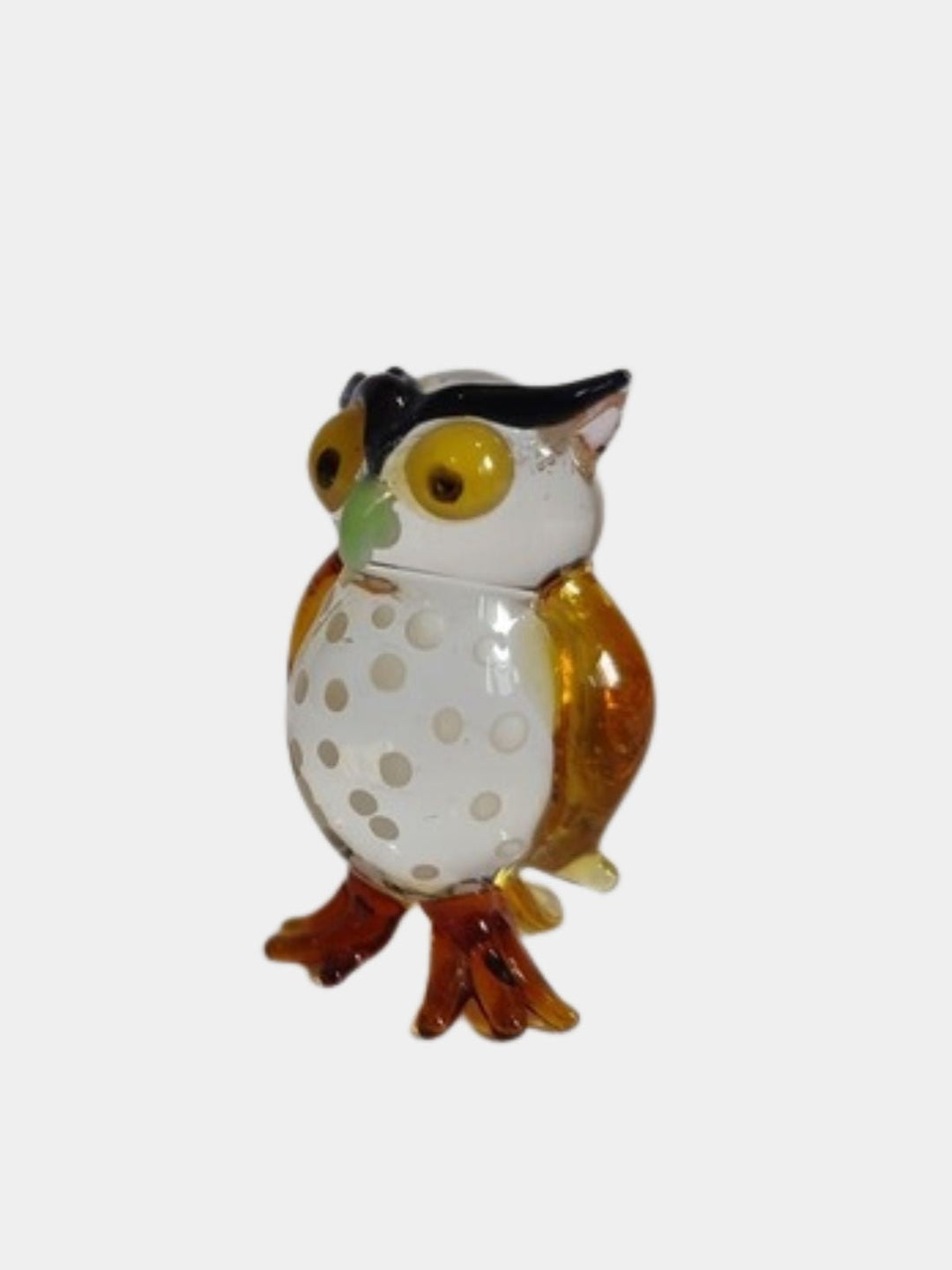 Home DecorGlass Owl - Amber & ClearSix Brothers Glass ArtistFlourish Planet