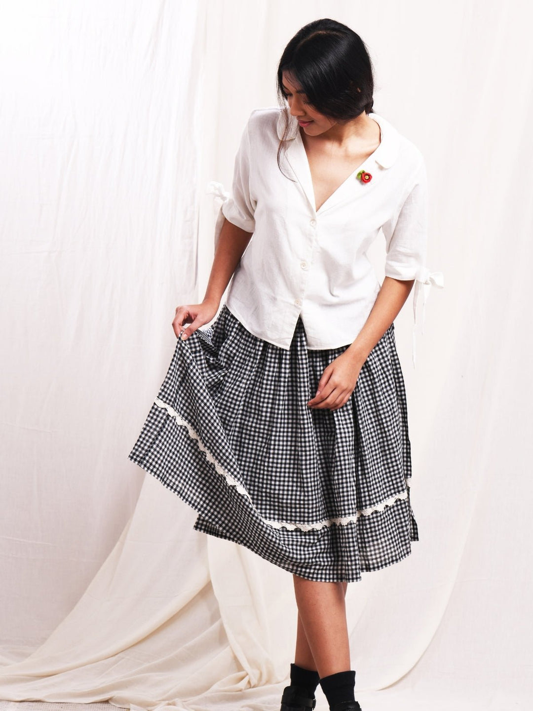 SkirtsGuddi wrap Skirt in Cotton MuslinEarth Route