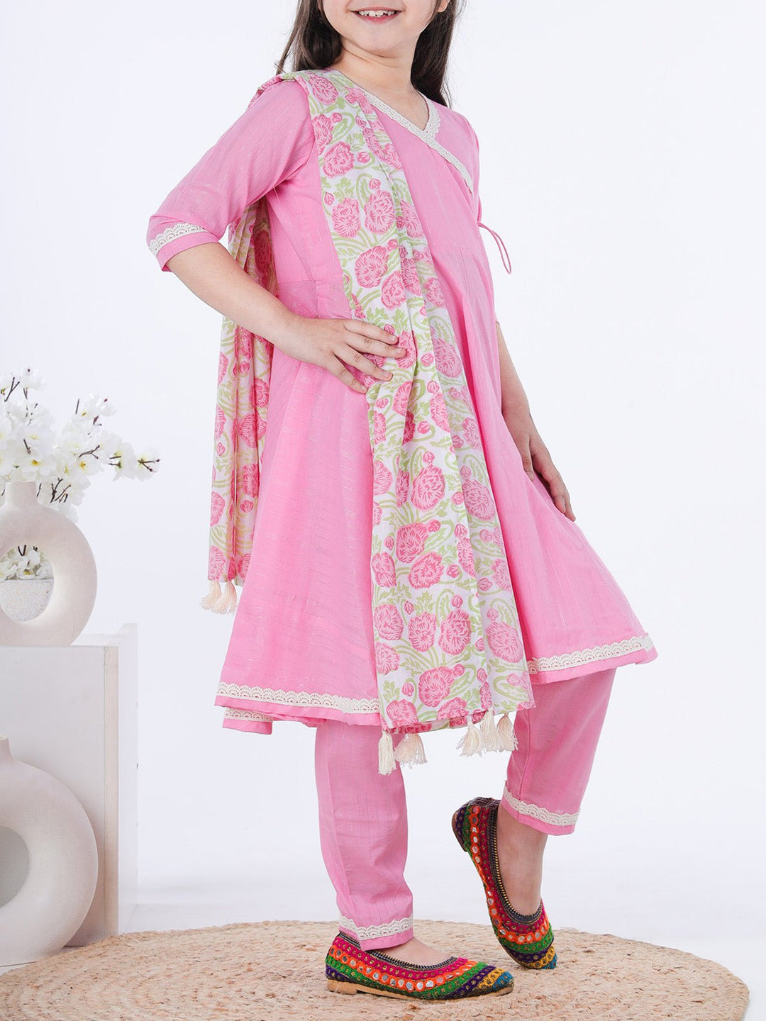 Suits & SetsGulal Angrakha Set PinkKalp