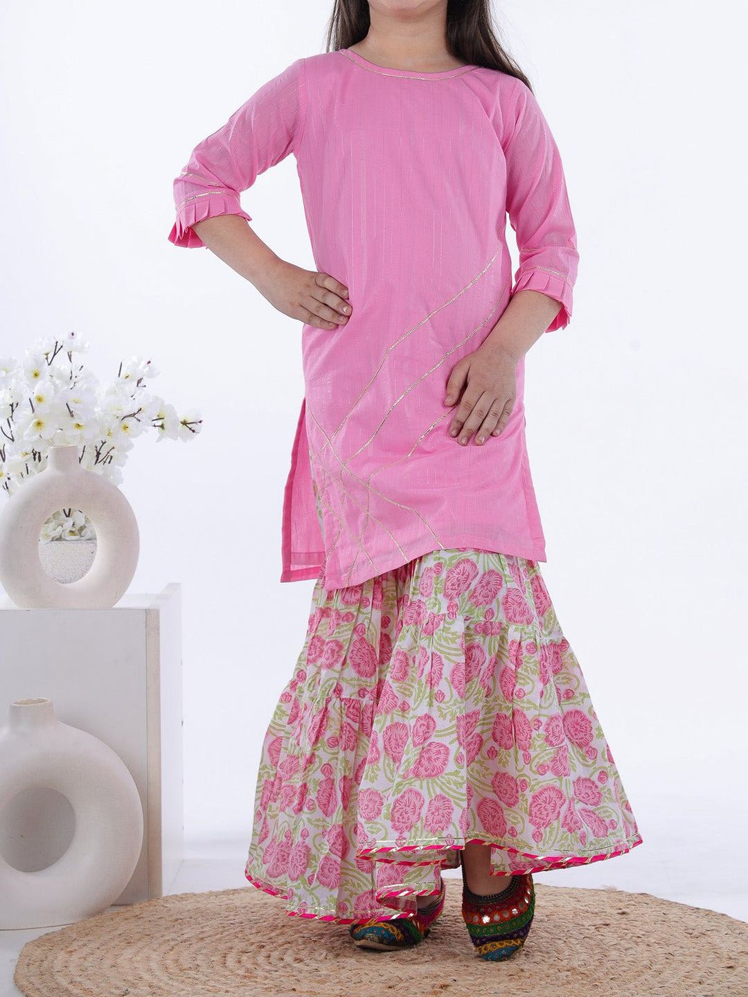 Suits & SetsGulbahar Sharara Set PinkKalp