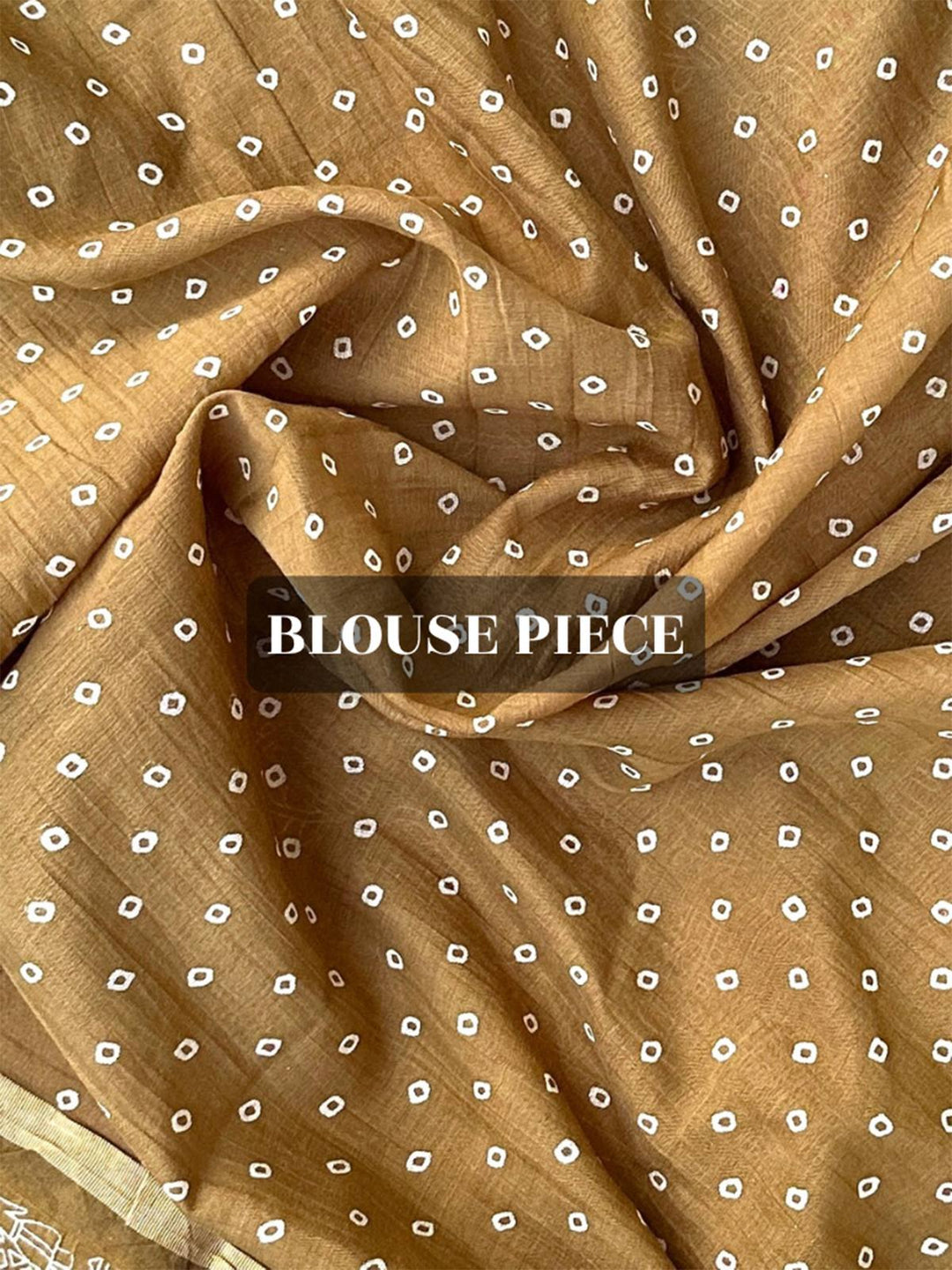 SareesHaathi Gatha Mehendi Chanderi Cotton SareePolki by Bhagwati SareesFlourish Planet