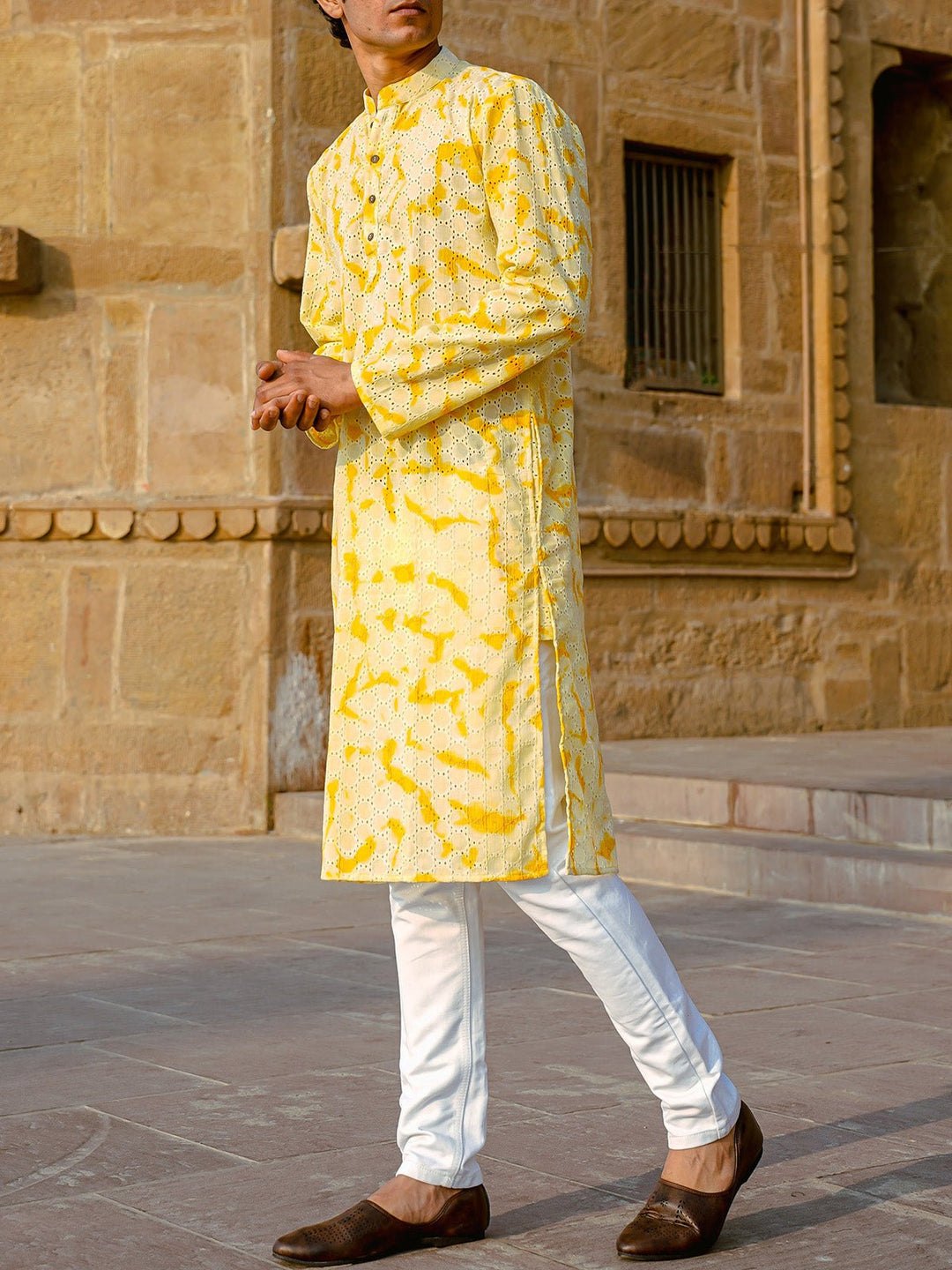 Shirts & T - shirtsHakoba tie and dye Kurta YellowKalp