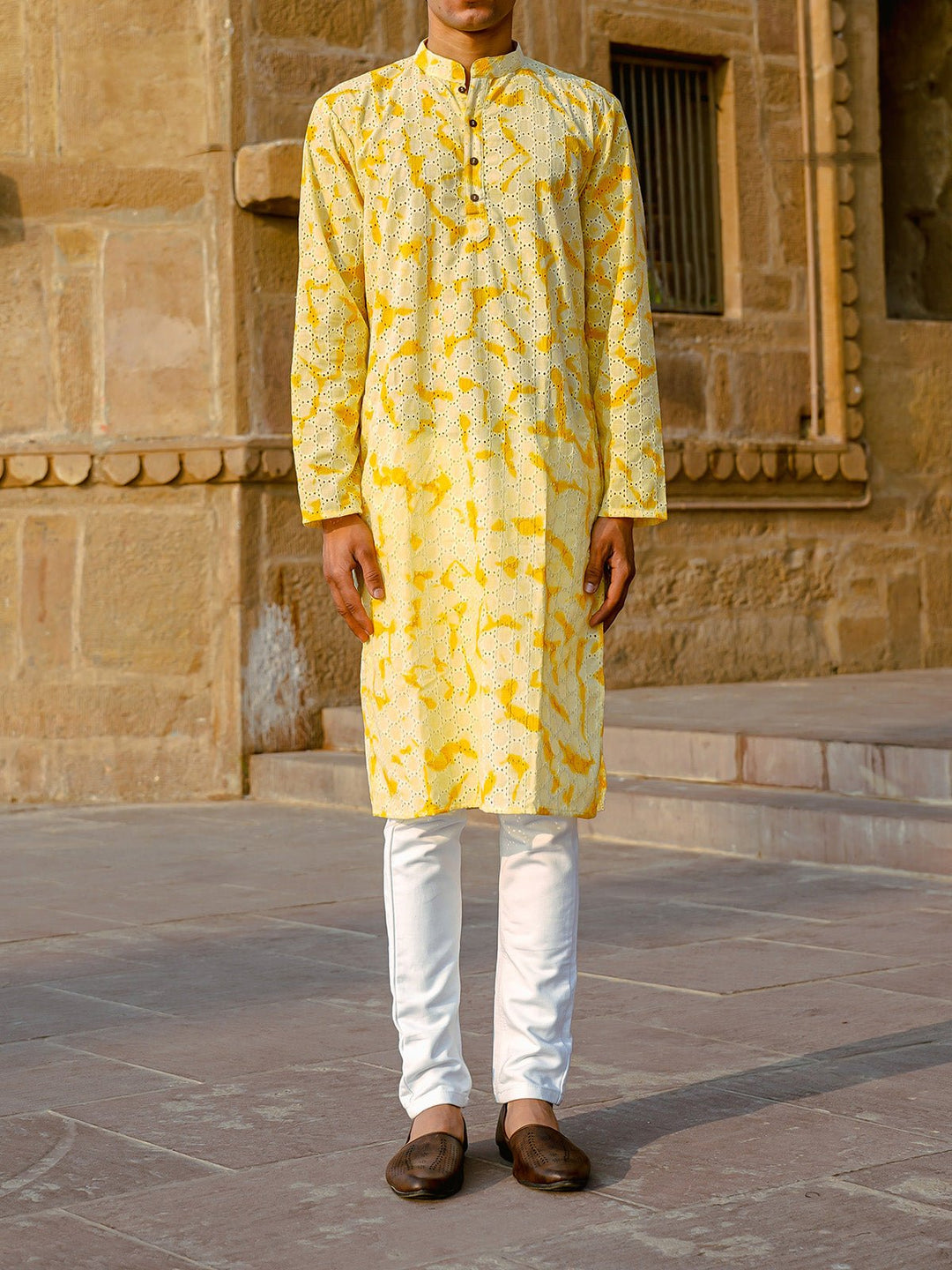 Shirts & T - shirtsHakoba tie and dye Kurta YellowKalp