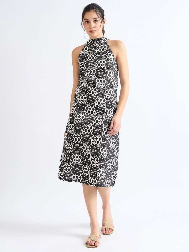 DressesHalter Neck Dress with Self Tie BowArras