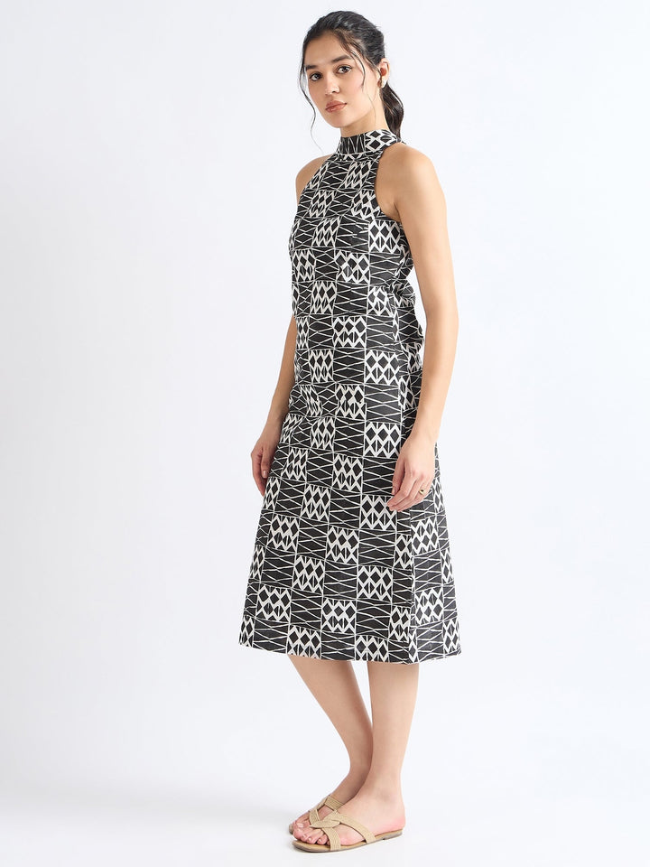 DressesHalter Neck Dress with Self Tie BowArras