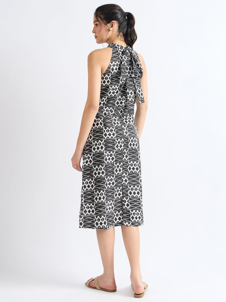 DressesHalter Neck Dress with Self Tie BowArras