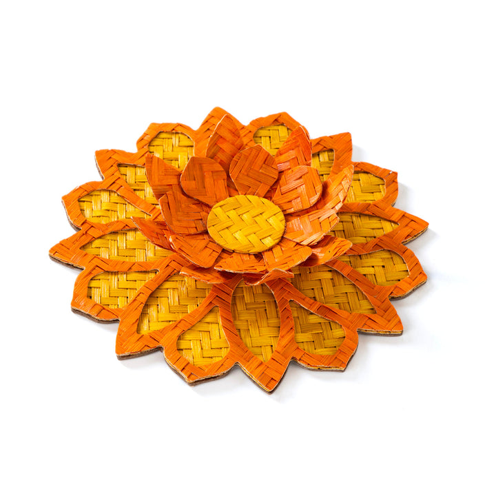 Home DecorHandcrafted Bamboo Rangoli with Lotus Tealight HolderGreenkraftFlourish Planet