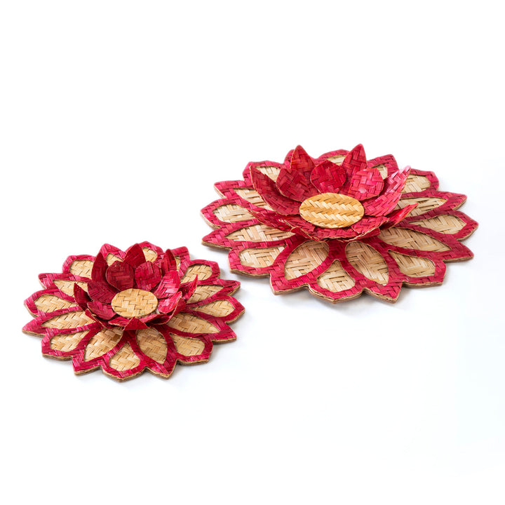 Home DecorHandcrafted Bamboo Rangoli with Lotus Tealight HolderGreenkraftFlourish Planet