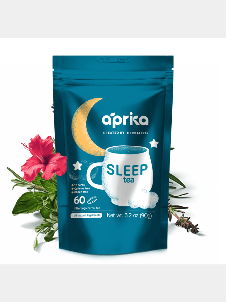 FoodHerbal Sleep Tea with Sleep Guide, 60 bagsAprika Life