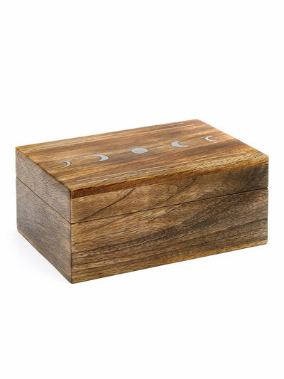 Personal AccessoriesIndukala Moon Phase Jewelry Box With Tray - Wood Brass InlayMatr Boomie