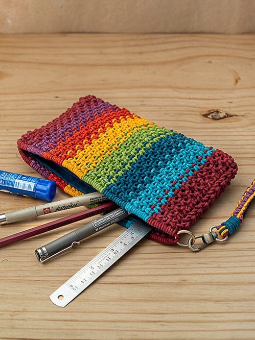 BagsIris Striped Hand - Knotted PouchOne 'O' Eight KnotsFlourish Planet