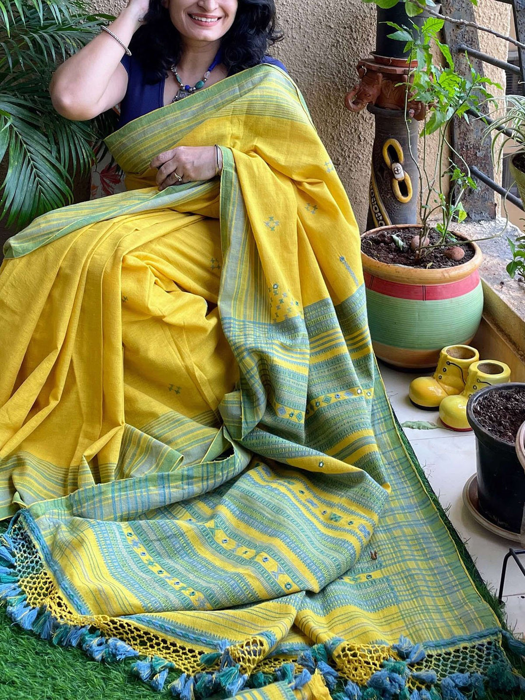 SareesKala Cotton Bhujodi YellowFor Sarees