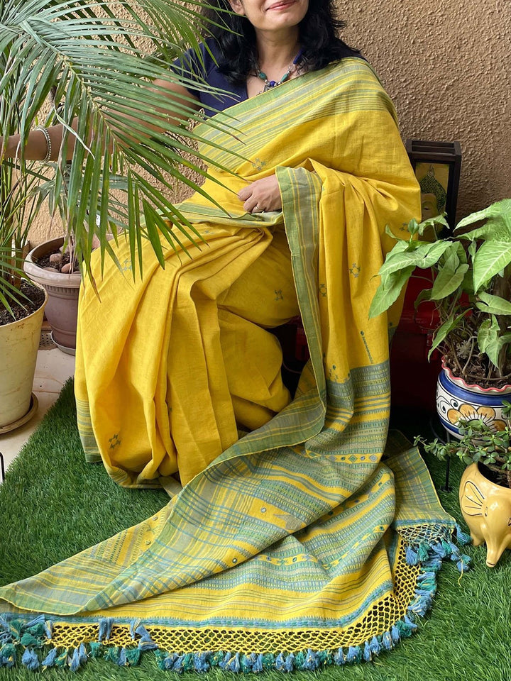 SareesKala Cotton Bhujodi YellowFor Sarees