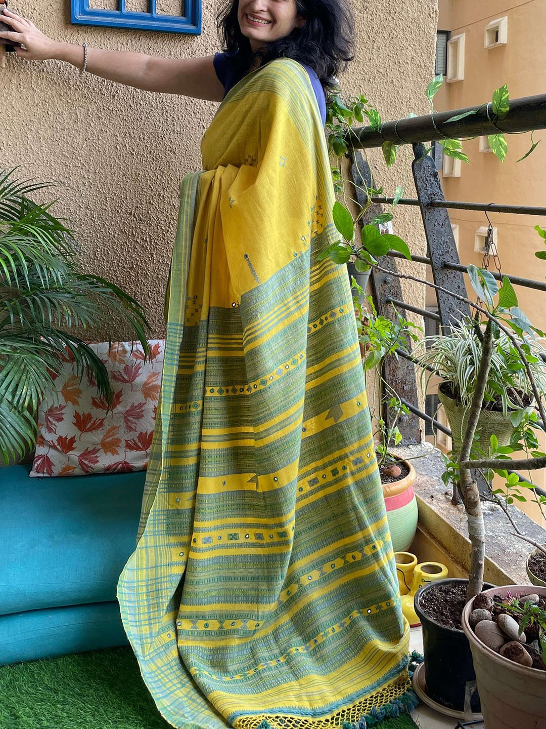 SareesKala Cotton Bhujodi YellowFor Sarees