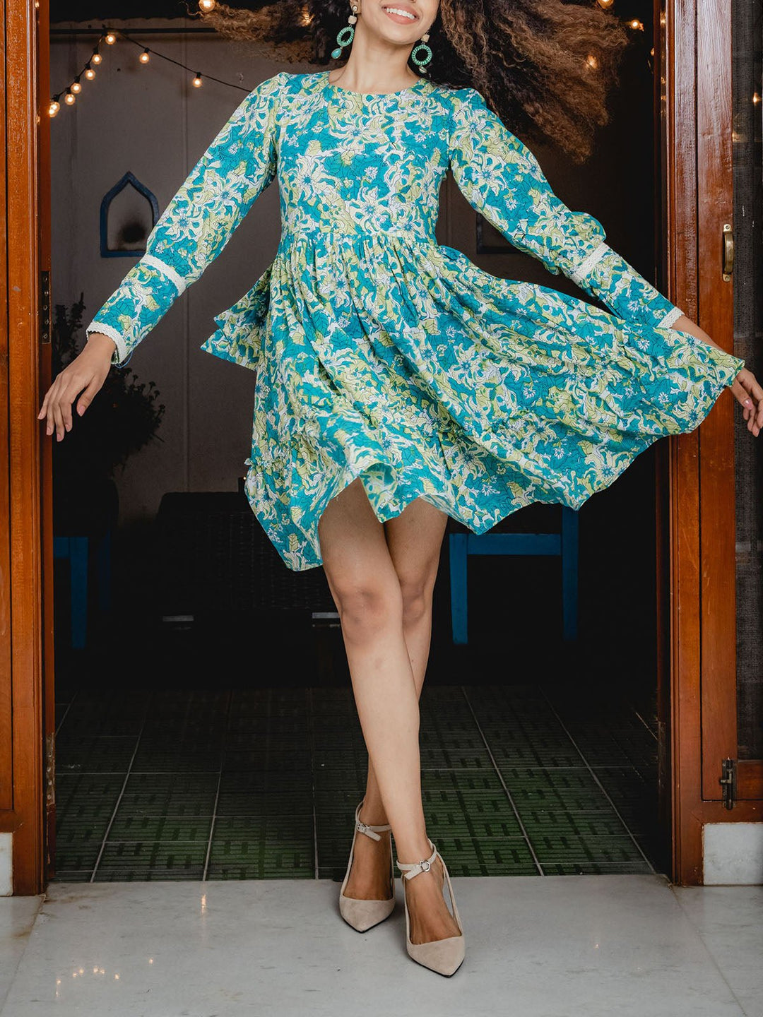 Keyhole Back Dress Green | Flourish Planet Keyhole Back Dress Green | Flourish Planet