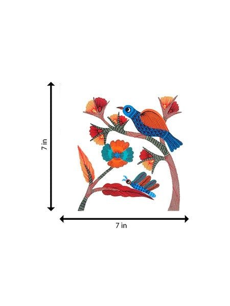 Home DecorLife on a Branch - Gond PaintingKailash PradhanFlourish Planet
