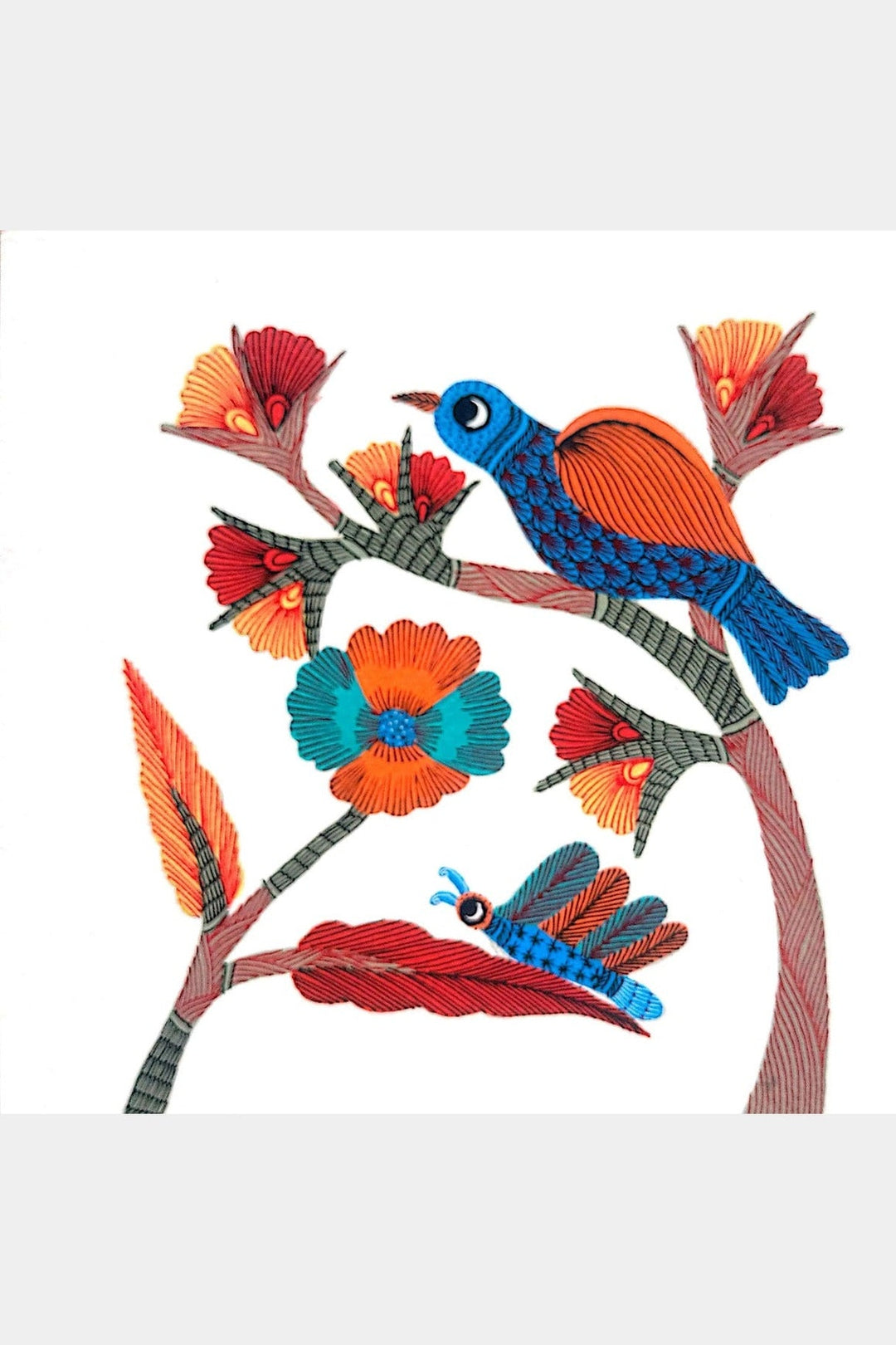 Home DecorLife on a Branch - Gond PaintingKailash PradhanFlourish Planet