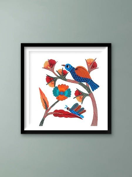 Home DecorLife on a Branch - Gond PaintingKailash PradhanFlourish Planet