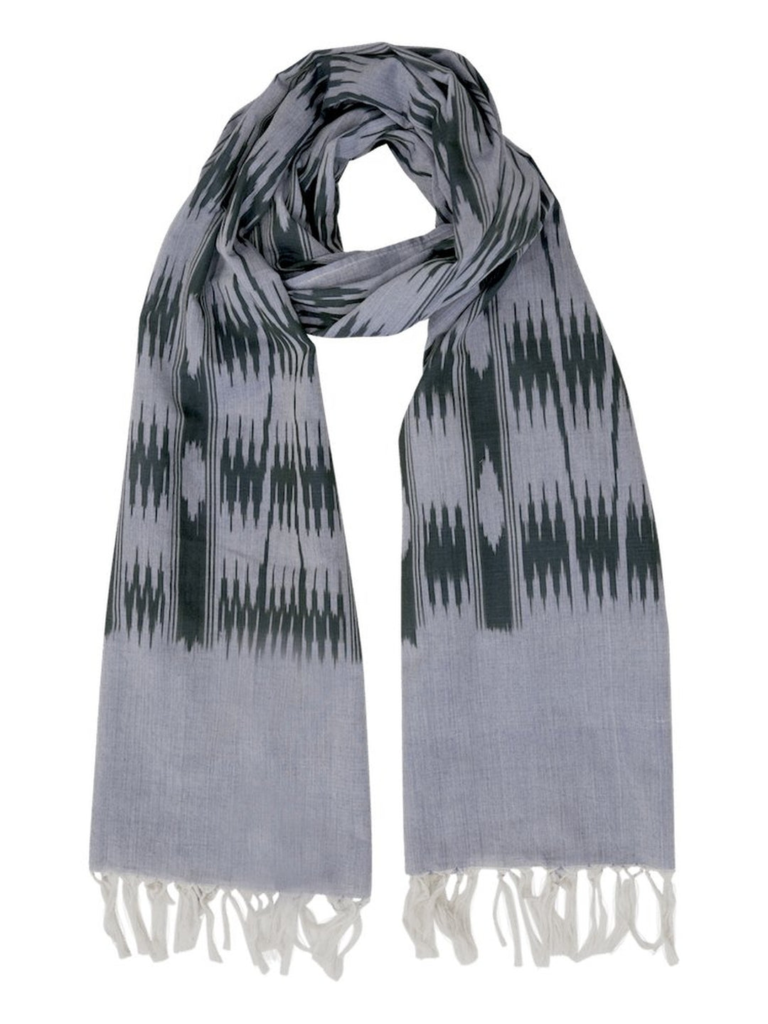 Light Blue & Olive Banded Stripes Scarf Passion Lilie