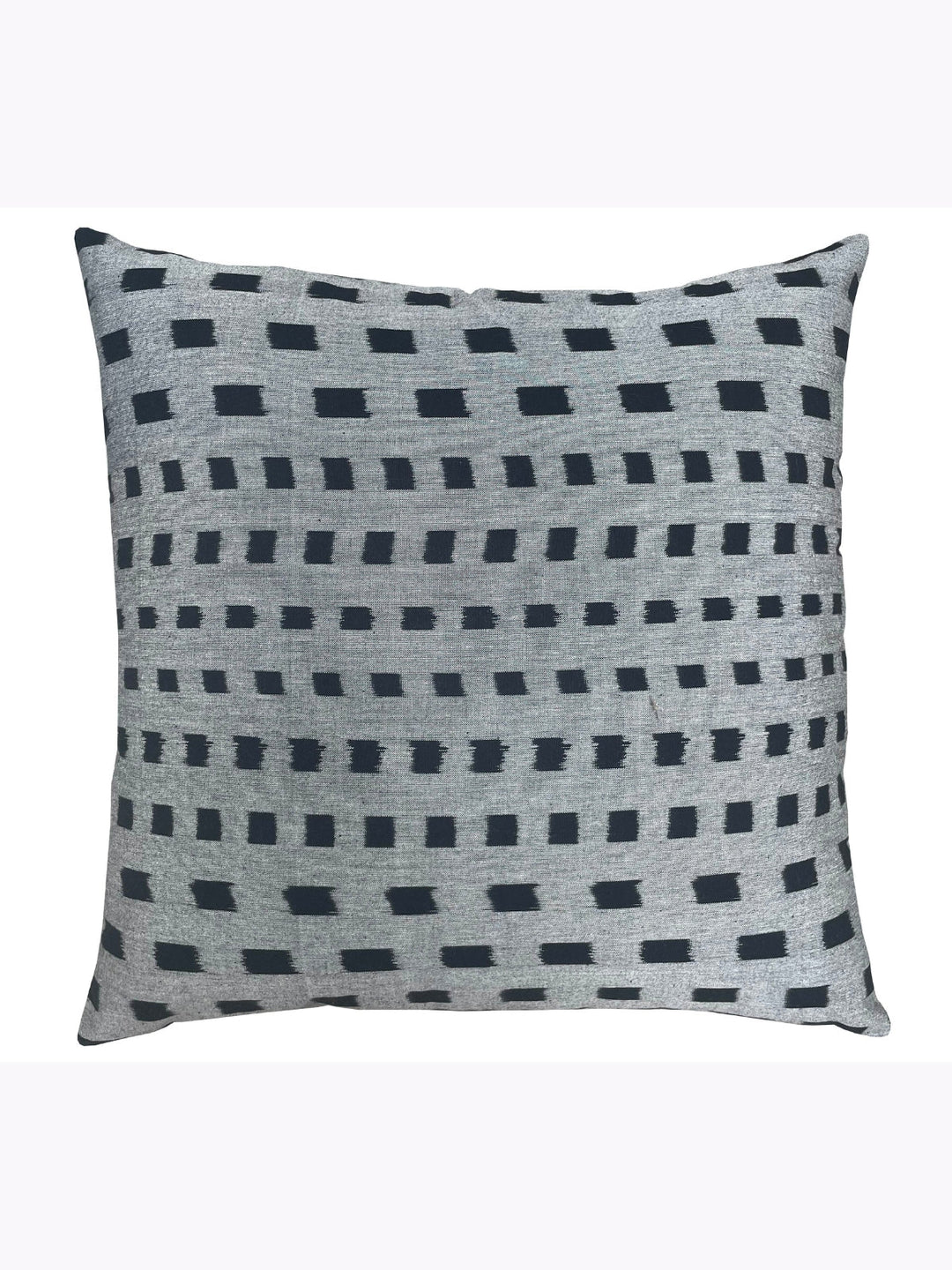 Bed and LivingLinear Grey Black Cotton Ikat Indoor CushionEDS