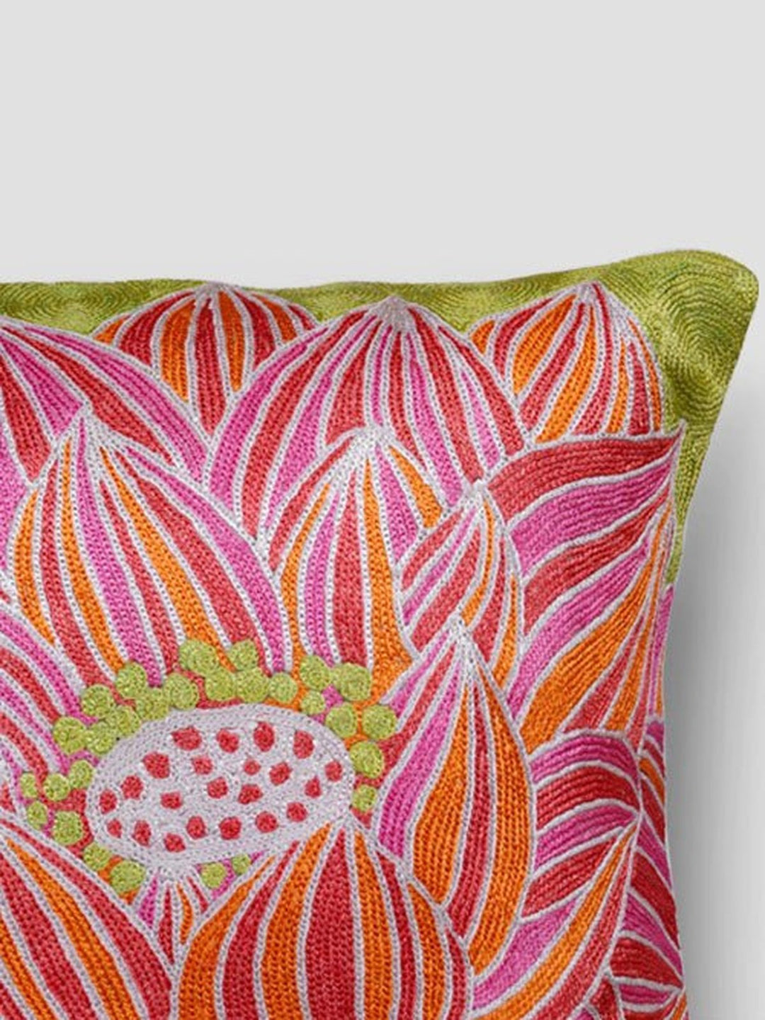 Bed and LivingLotus Chainstitch Embroidered Cushion CoverZaina