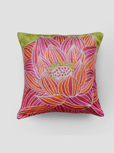 Bed and LivingLotus Chainstitch Embroidered Cushion CoverZaina