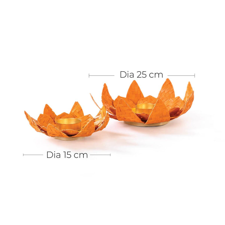 Home DecorLotus Handcrafted Bamboo Tea Light HolderGreenkraftFlourish Planet
