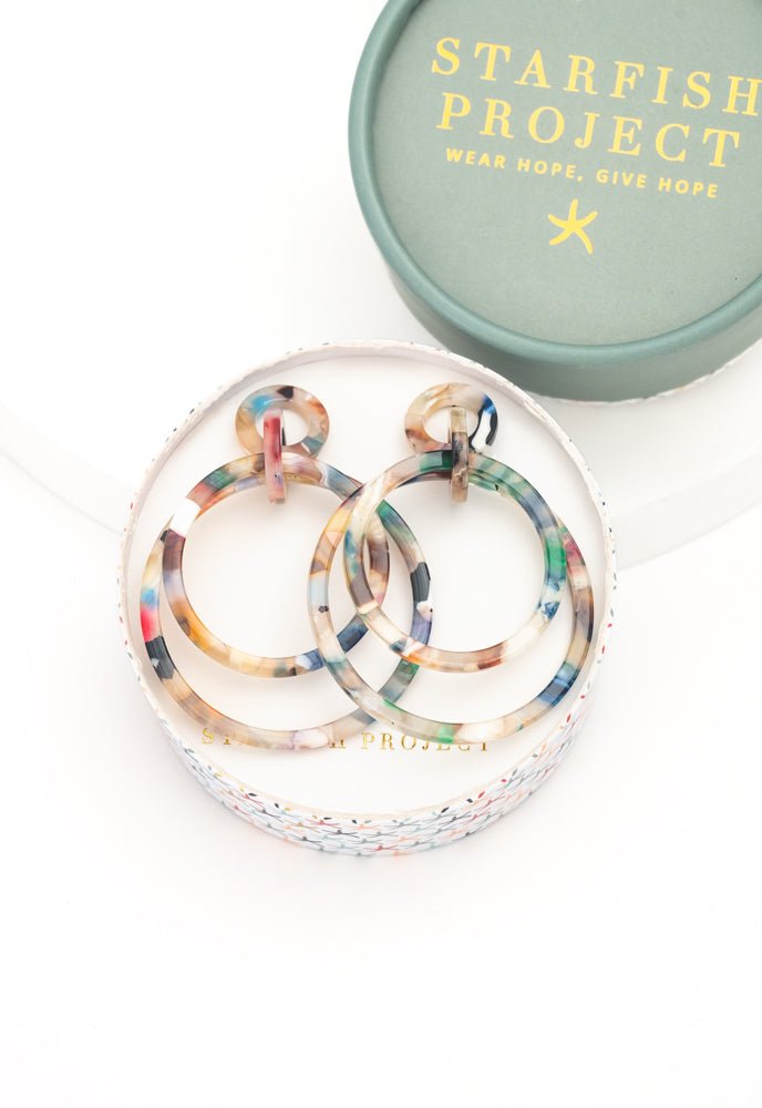 EarringsMargot Multicolored Resin Dangle EarringsStarfish ProjectFlourish Planet