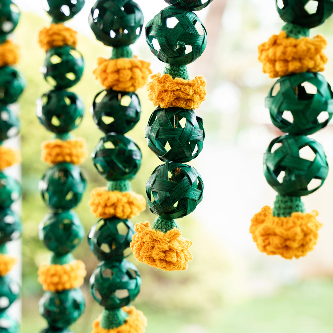 Home DecorMarigold Handcrafted Bamboo Door / Wall Hanging - set of 2GreenkraftFlourish Planet