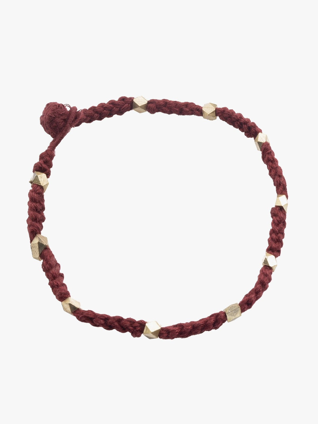 AnkletMaroon Patwa Thread Anklet with Metallic BeadsKaladoraFlourish Planet